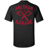 Viking apparel, American Savage, FrontApparel[Heathen By Nature authentic Viking products]Tall Ultra Cotton T-ShirtBlackXLT