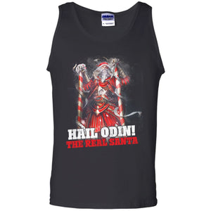 Viking apparel, Hail Odin The Real Santa, FrontApparel[Heathen By Nature authentic Viking products]Cotton Tank TopBlackS