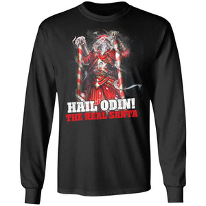 Viking apparel, Hail Odin The Real Santa, FrontApparel[Heathen By Nature authentic Viking products]Long-Sleeve Ultra Cotton T-ShirtBlackS
