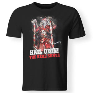 Viking apparel, Hail Odin The Real Santa, FrontApparel[Heathen By Nature authentic Viking products]Premium Men T-ShirtBlackS
