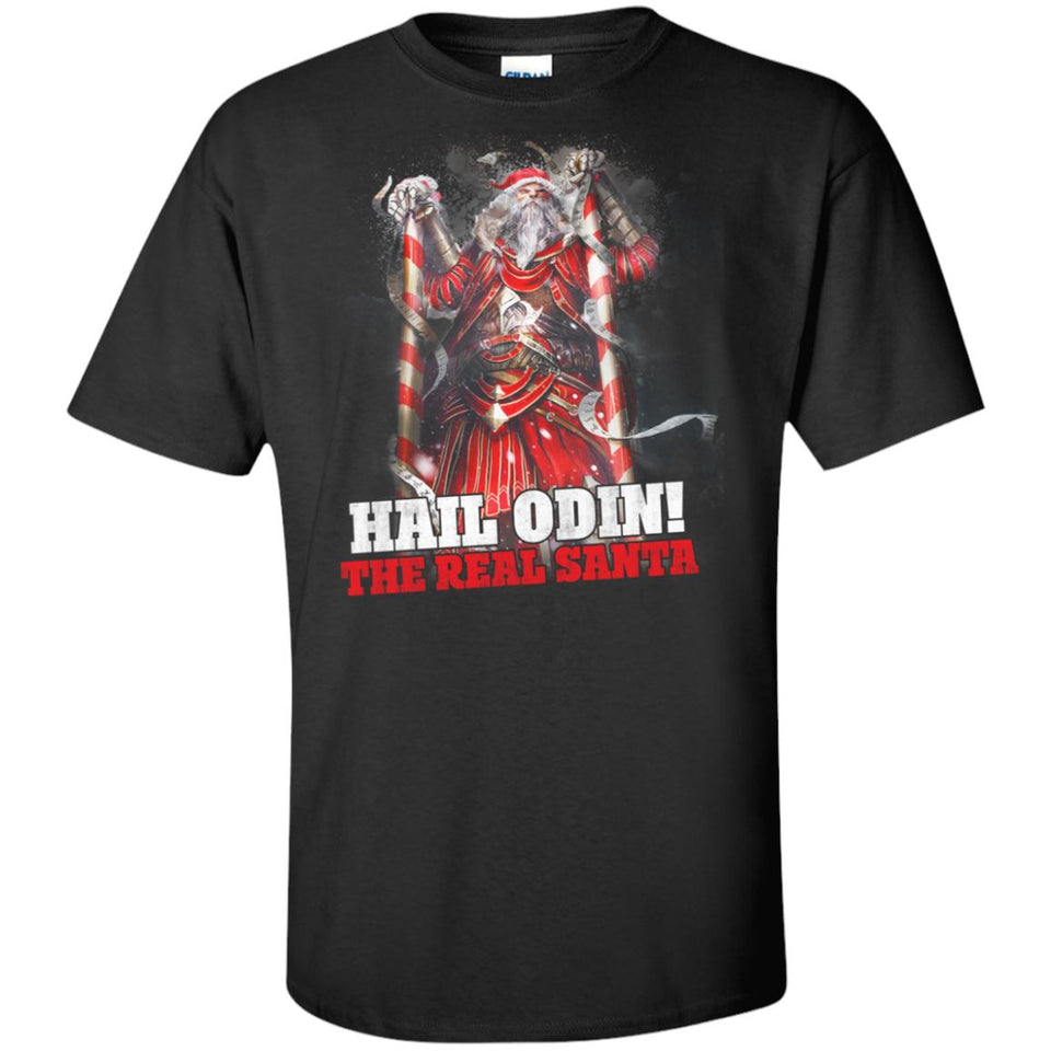 Viking apparel, Hail Odin The Real Santa, FrontApparel[Heathen By Nature authentic Viking products]Tall Ultra Cotton T-ShirtBlackXLT