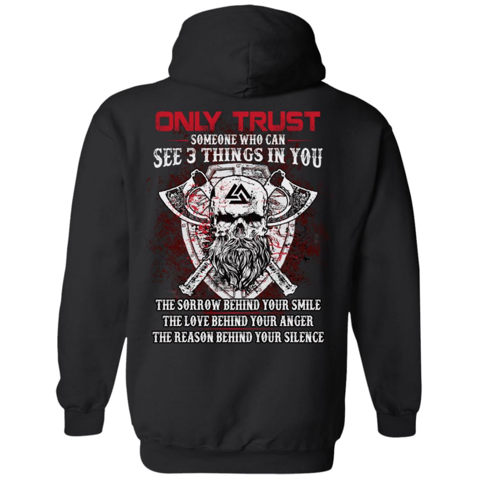 Viking apparel, Only trust someone who, BackApparel[Heathen By Nature authentic Viking products]Unisex Pullover HoodieBlackS