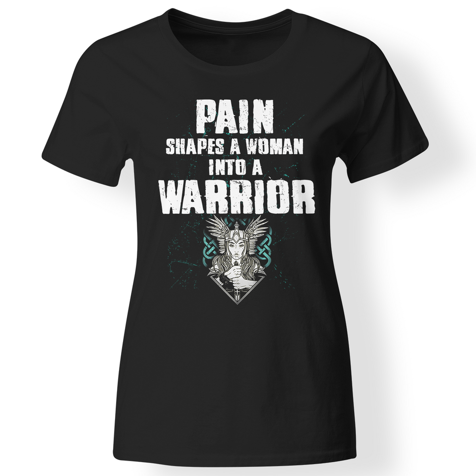 Shieldmaiden, Pain shapes a woman into a warrior, Front
