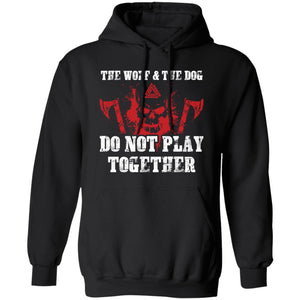 The wolf and the dog do not play together, Front