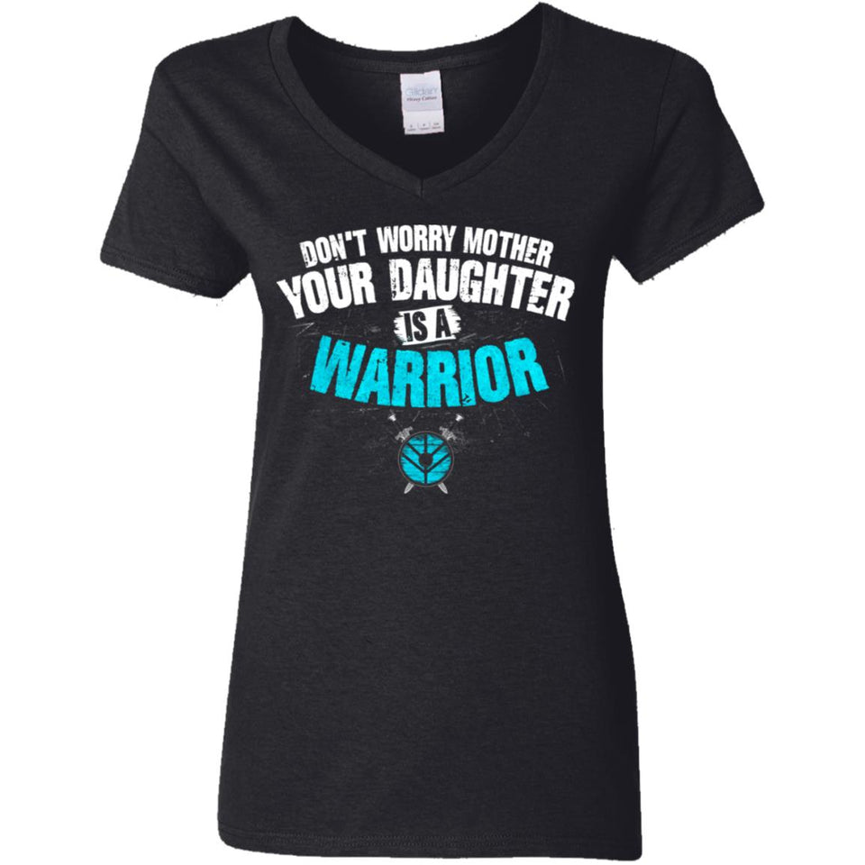 Don’t worry mother your daughter is a warrior shieldmaiden t-shirt, Front