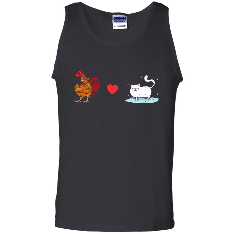 A rooster, FrontApparel[Heathen By Nature authentic Viking products]Cotton Tank TopBlackS