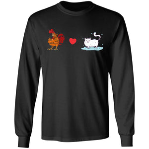 A rooster, FrontApparel[Heathen By Nature authentic Viking products]Long-Sleeve Ultra Cotton T-ShirtBlackS