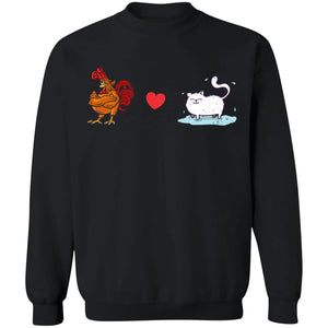 A rooster, FrontApparel[Heathen By Nature authentic Viking products]Unisex Crewneck Pullover SweatshirtBlackS