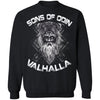 A Viking, Norse, Gym t-shirt & apparel, Sons of Odin, FrontApparel[Heathen By Nature authentic Viking products]Unisex Crewneck Pullover SweatshirtBlackS