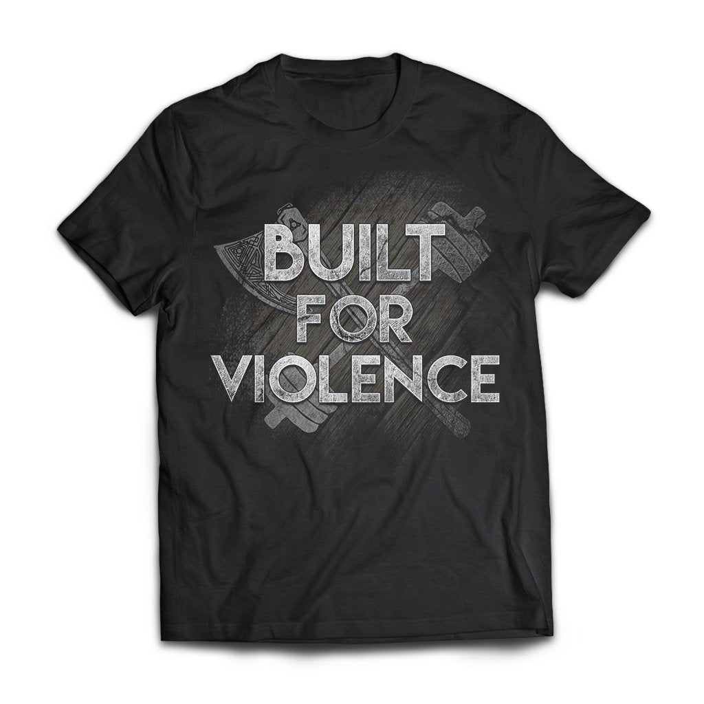 American Made, Viking, Norse, Gym t-shirt & apparel, Built for violence, FrontApparel[Heathen By Nature authentic Viking products]Next Level Men's Triblend T-ShirtVintage BlackS