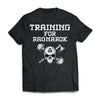 American made, Viking T-shirt, Training For Ragnarok, FrontApparel[Heathen By Nature authentic Viking products]Next Level Men's Triblend T-ShirtVintage BlackS