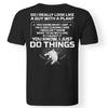 Do I really look like a guy with a plan, FrontApparel[Heathen By Nature authentic Viking products]Gildan Premium Men T-ShirtBlack5XL