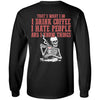 I drink coffee I hate people and I know things, BackApparel[Heathen By Nature authentic Viking products]Long-Sleeve Ultra Cotton T-ShirtBlackS