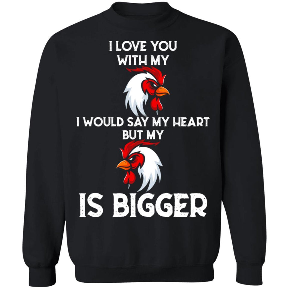 I love you with my cock, FrontApparel[Heathen By Nature authentic Viking products]Unisex Crewneck Pullover SweatshirtBlackS