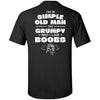 I'm a simple old man I'm grumpy and I like boobs, BackApparel[Heathen By Nature authentic Viking products]Tall Ultra Cotton T-ShirtBlackXLT