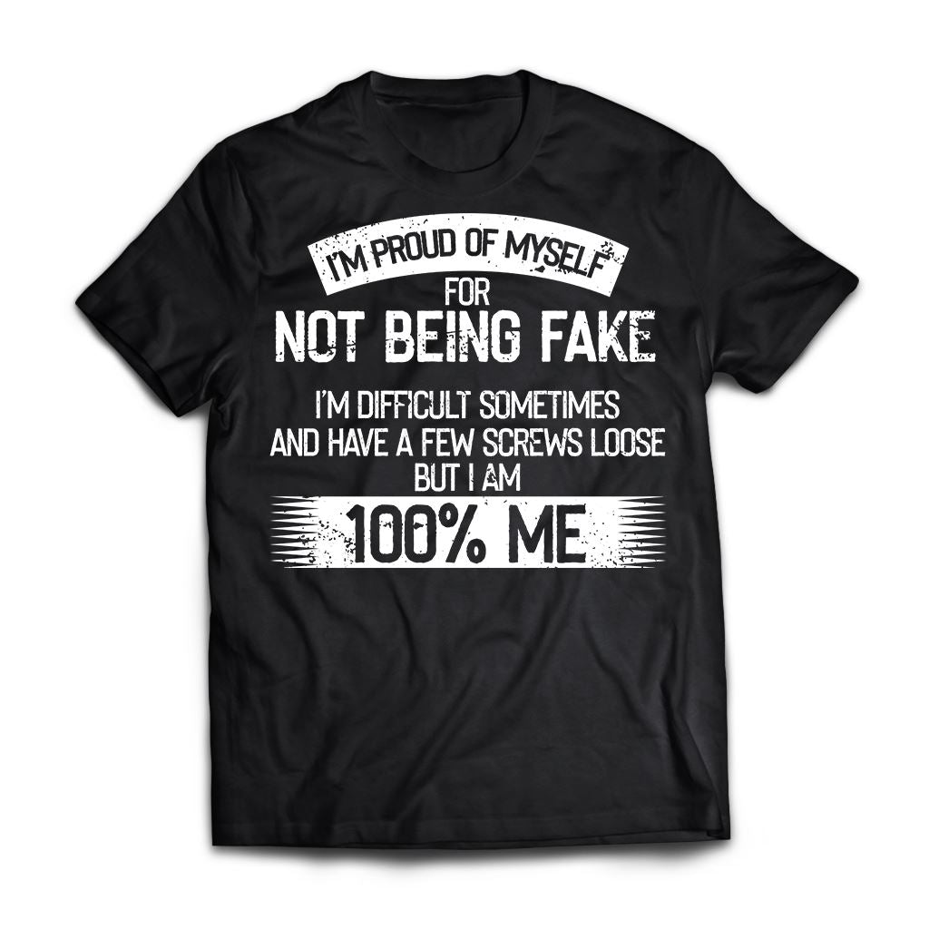 I'm proud of myself for not being fake, FrontApparel[Heathen By Nature authentic Viking products]Premium Short Sleeve T-ShirtBlackX-Small