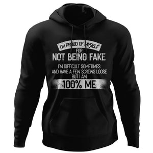 I'm proud of myself for not being fake, FrontApparel[Heathen By Nature authentic Viking products]Unisex Pullover HoodieBlackS