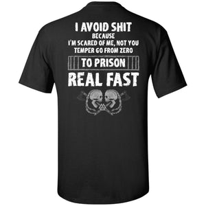 I'm scared of me, not you, FrontApparel[Heathen By Nature authentic Viking products]Tall Ultra Cotton T-ShirtBlackXLT