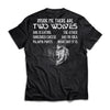 Inside me there are two wolves, FrontApparel[Heathen By Nature authentic Viking products]Premium Short Sleeve T-ShirtBlackX-Small