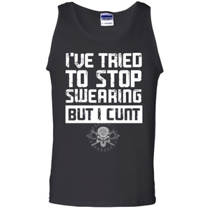I've tried to stop swearing t-shirt for men, FrontApparel[Heathen By Nature authentic Viking products]Cotton Tank TopBlackS
