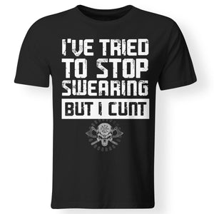 I've tried to stop swearing t-shirt for men, FrontApparel[Heathen By Nature authentic Viking products]Gildan Premium Men T-ShirtBlack5XL