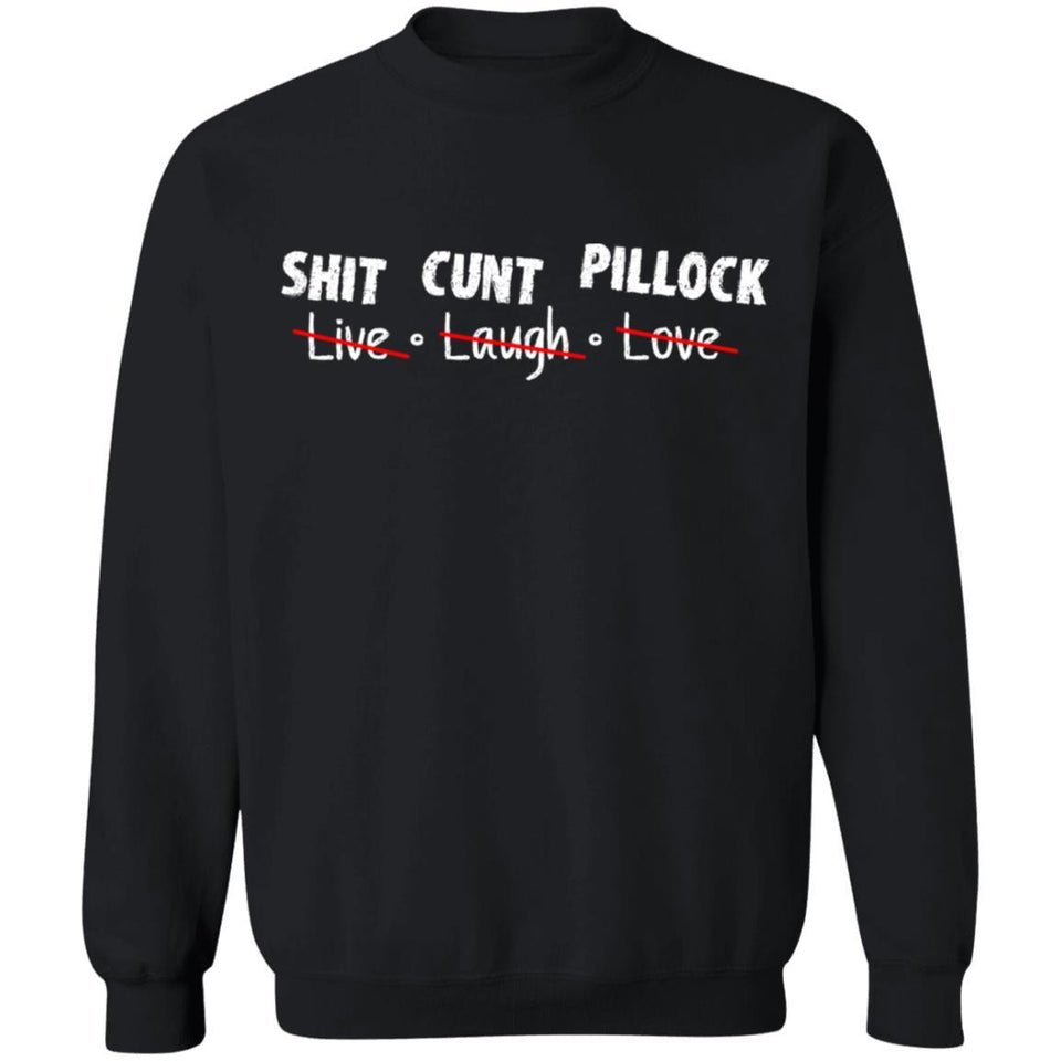 Live - laugh - love, FrontApparel[Heathen By Nature authentic Viking products]Unisex Crewneck Pullover SweatshirtBlackS