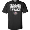 Merciless American savage t-shirt for men, FrontApparel[Heathen By Nature authentic Viking products]Tall Ultra Cotton T-ShirtBlackXLT
