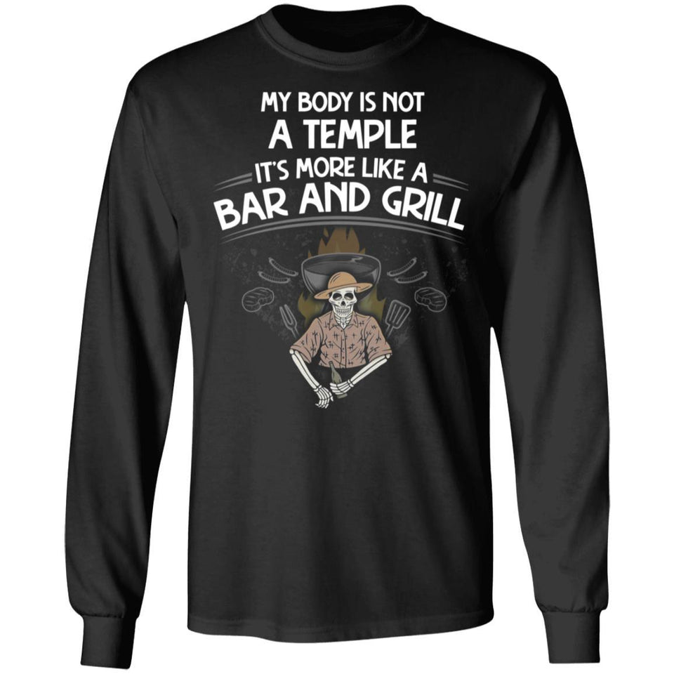 My body is not a temple, FrontApparel[Heathen By Nature authentic Viking products]Long-Sleeve Ultra Cotton T-ShirtBlackS