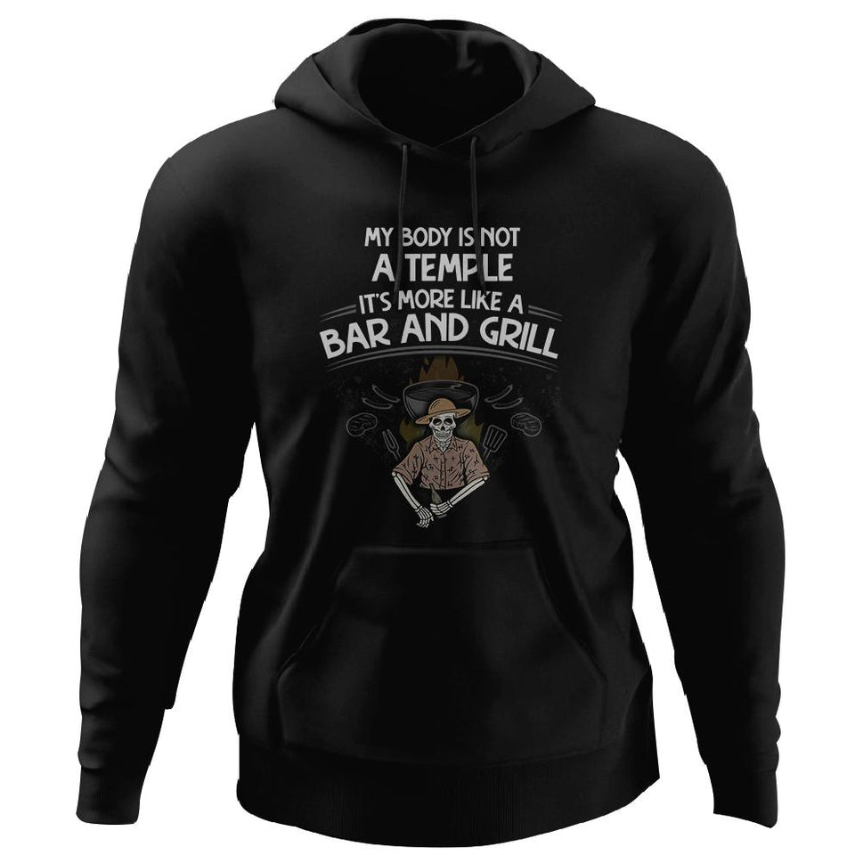 My body is not a temple, FrontApparel[Heathen By Nature authentic Viking products]Unisex Pullover HoodieBlackS
