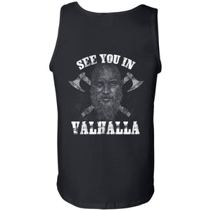 See you in Valhalla, BackApparel[Heathen By Nature authentic Viking products]Cotton Tank TopBlackS