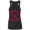 Shieldmaiden, Viking, Norse, Gym t-shirt & apparel, American Savage, BackApparel[Heathen By Nature authentic Viking products]Ladies' Softstyle Racerback TankBlackS
