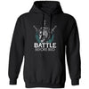 Shieldmaiden, Viking, Norse, Gym t-shirt & apparel, Battle Before Bed, FrontApparel[Heathen By Nature authentic Viking products]Unisex Pullover HoodieBlackS
