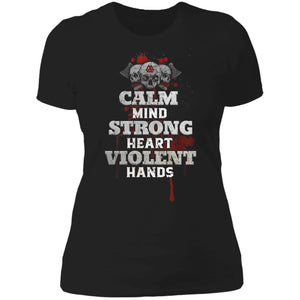 Shieldmaiden, Viking, Norse, Gym t-shirt & apparel, Calm Mind, FrontApparel[Heathen By Nature authentic Viking products]Next Level Ladies' T-ShirtBlackX-Small