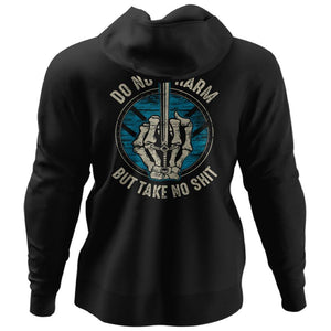Shieldmaiden, Viking, Norse, Gym t-shirt & apparel, Do No Harm, BackApparel[Heathen By Nature authentic Viking products]Unisex Pullover HoodieBlackS