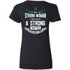 Shieldmaiden, Viking, Norse, Gym t-shirt & apparel, I am a strong woman, BackApparel[Heathen By Nature authentic Viking products]Ladies' V-Neck T-ShirtBlackS