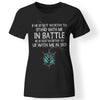 Shieldmaiden, Viking, Norse, Gym t-shirt & apparel, If he is not worthy to stand with me, FrontApparel[Heathen By Nature authentic Viking products]Next Level Ladies' T-ShirtBlackX-Small