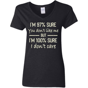 Shieldmaiden, Viking, Norse, Gym t-shirt & apparel, I'm 100% sure I don't care, FrontApparel[Heathen By Nature authentic Viking products]Ladies' V-Neck T-ShirtBlackS