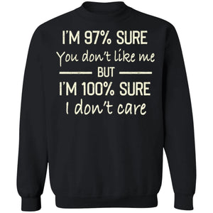 Shieldmaiden, Viking, Norse, Gym t-shirt & apparel, I'm 100% sure I don't care, FrontApparel[Heathen By Nature authentic Viking products]Unisex Crewneck Pullover SweatshirtBlackS