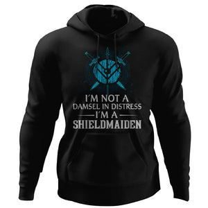 Shieldmaiden, Viking, Norse, Gym t-shirt & apparel, I'm A Shieldmaiden, FrontApparel[Heathen By Nature authentic Viking products]Unisex Pullover HoodieBlackS