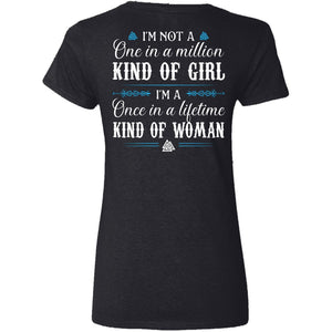 Shieldmaiden, Viking, Norse, Gym t-shirt & apparel, I'm not a one in a million kind of girl, BackApparel[Heathen By Nature authentic Viking products]Ladies' V-Neck T-ShirtBlackS