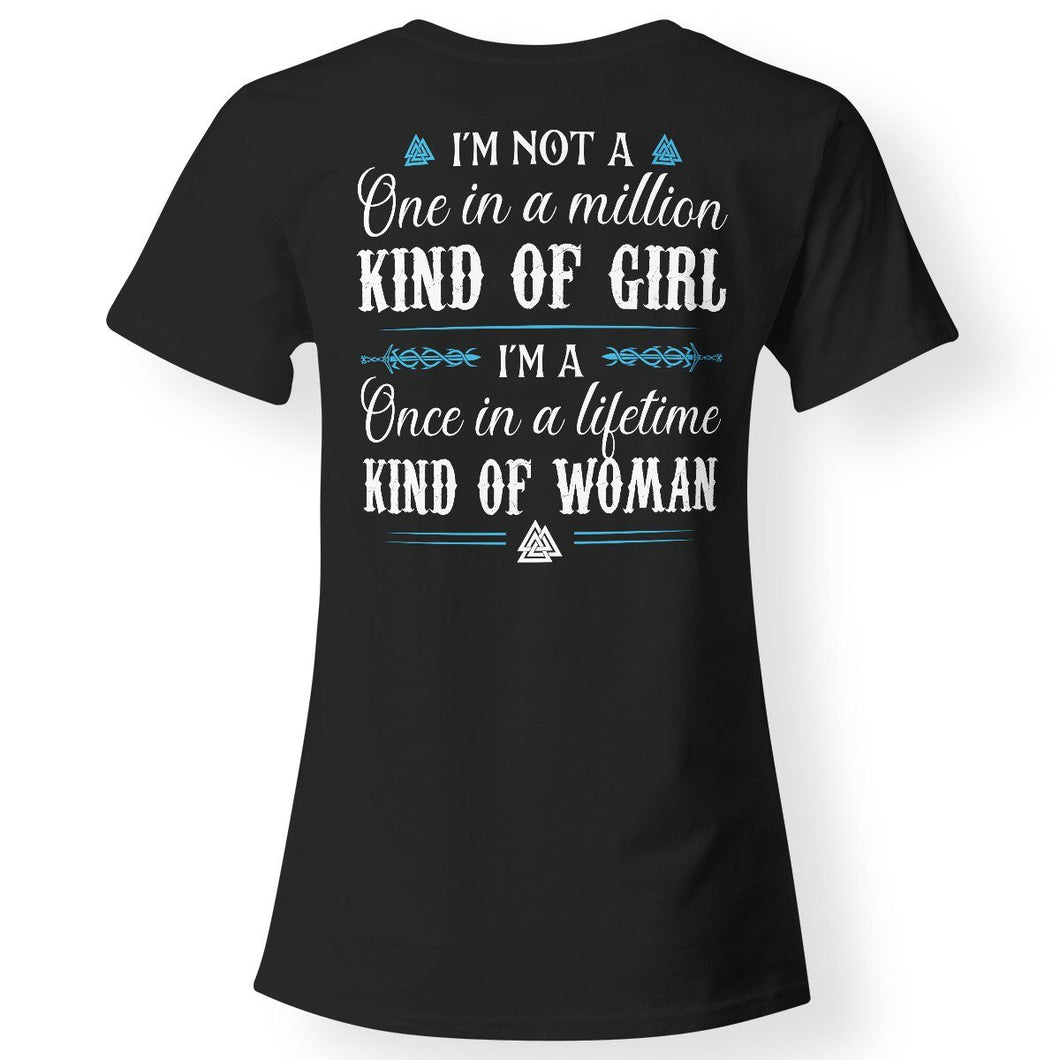 Shieldmaiden, Viking, Norse, Gym t-shirt & apparel, I'm not a one in a million kind of girl, BackApparel[Heathen By Nature authentic Viking products]Next Level Ladies' T-ShirtBlackX-Small