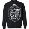 Shieldmaiden, Viking, Norse, Gym t-shirt & apparel, I'm the reason you need a safe space, frontApparel[Heathen By Nature authentic Viking products]Unisex Crewneck Pullover SweatshirtBlackS