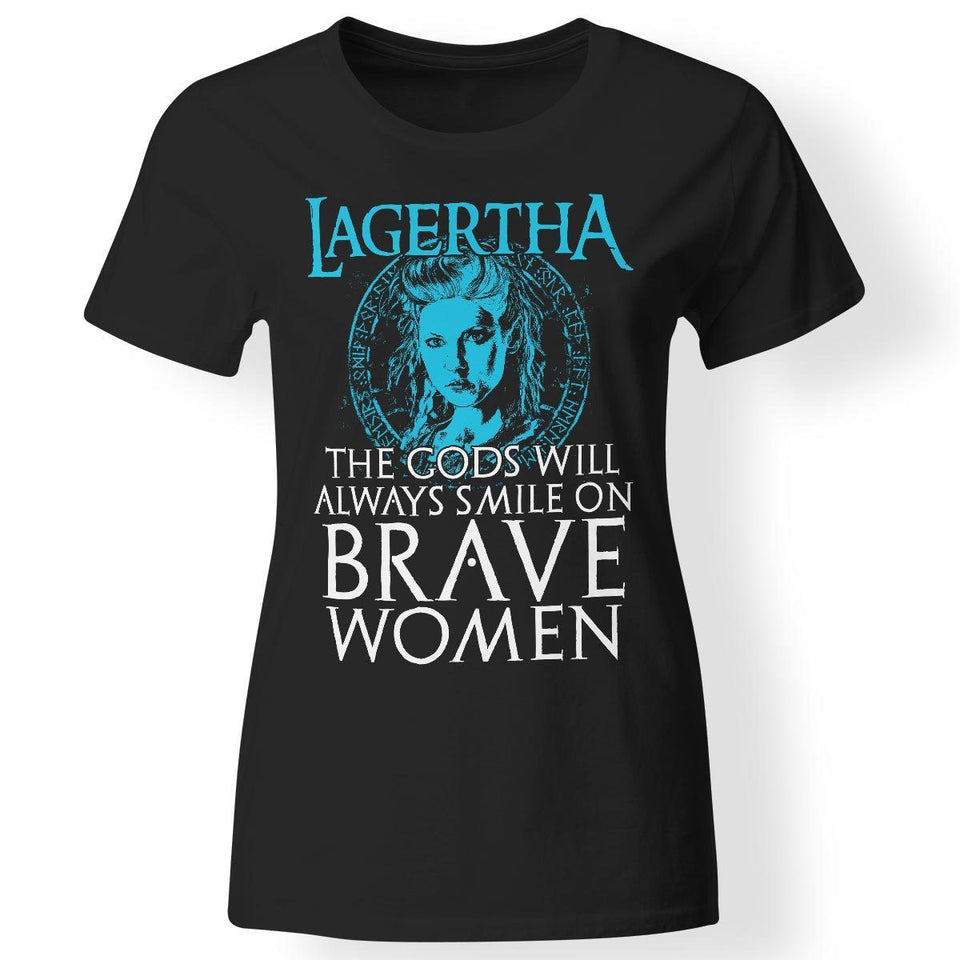 Shieldmaiden, Viking, Norse, Gym t-shirt & apparel, Lagertha the Gods will always smile, FrontApparel[Heathen By Nature authentic Viking products]Next Level Ladies' T-ShirtBlackX-Small