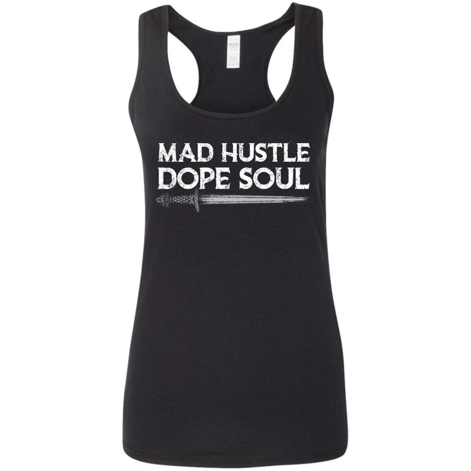 Shieldmaiden, Viking, Norse, Gym t-shirt & apparel, Mad hustle Dope soul, FrontApparel[Heathen By Nature authentic Viking products]Ladies' Softstyle Racerback TankBlackS