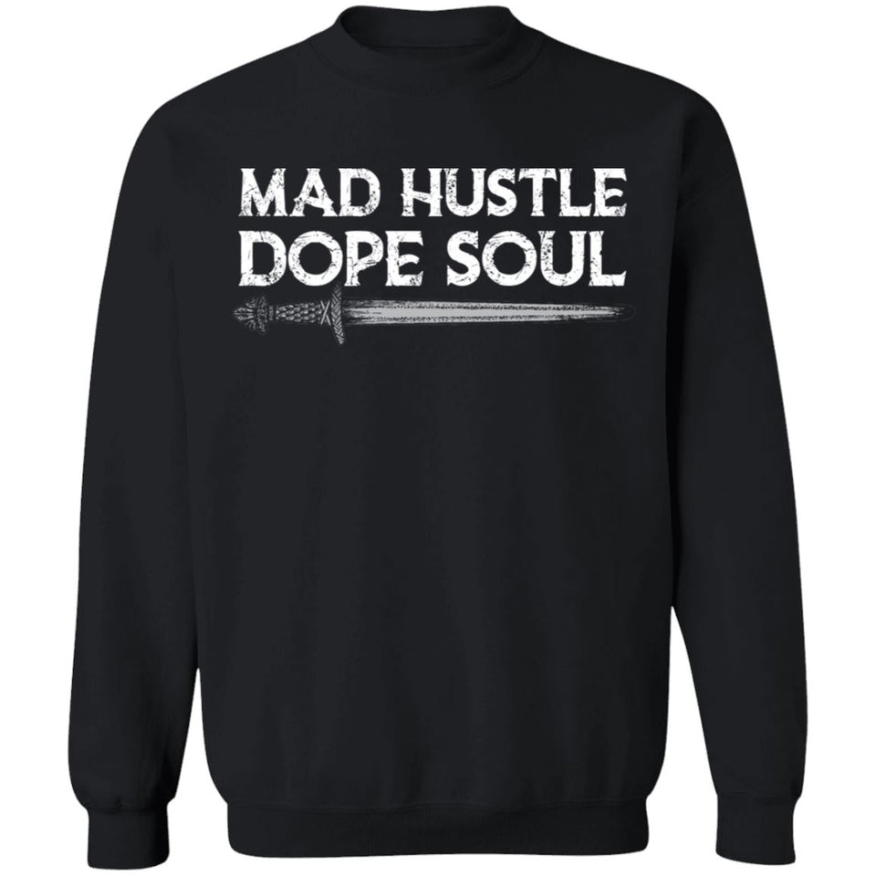 Shieldmaiden, Viking, Norse, Gym t-shirt & apparel, Mad hustle Dope soul, FrontApparel[Heathen By Nature authentic Viking products]Unisex Crewneck Pullover SweatshirtBlackS