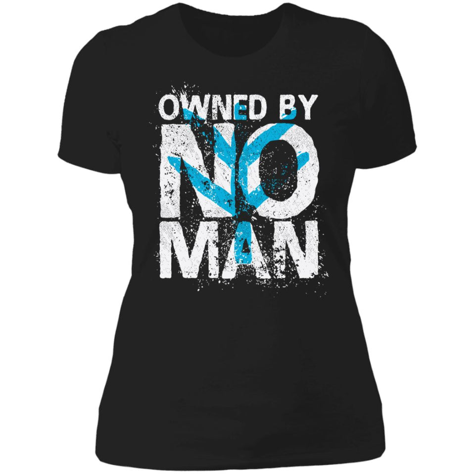 Shieldmaiden, Viking, Norse, Gym t-shirt & apparel, Owned by no man, frontApparel[Heathen By Nature authentic Viking products]Next Level Ladies' T-ShirtBlackX-Small