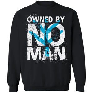 Shieldmaiden, Viking, Norse, Gym t-shirt & apparel, Owned by no man, frontApparel[Heathen By Nature authentic Viking products]Unisex Crewneck Pullover SweatshirtBlackS