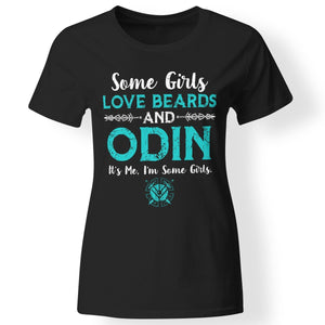 Shieldmaiden, Viking, Norse, Gym t-shirt & apparel, Some girls love beards and Odin, FrontApparel[Heathen By Nature authentic Viking products]Next Level Ladies' T-ShirtBlackX-Small
