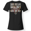 Shieldmaiden, Viking, Norse, Gym t-shirt & apparel, Some men are morally opposed to violence, BackApparel[Heathen By Nature authentic Viking products]Next Level Ladies' T-ShirtBlackX-Small