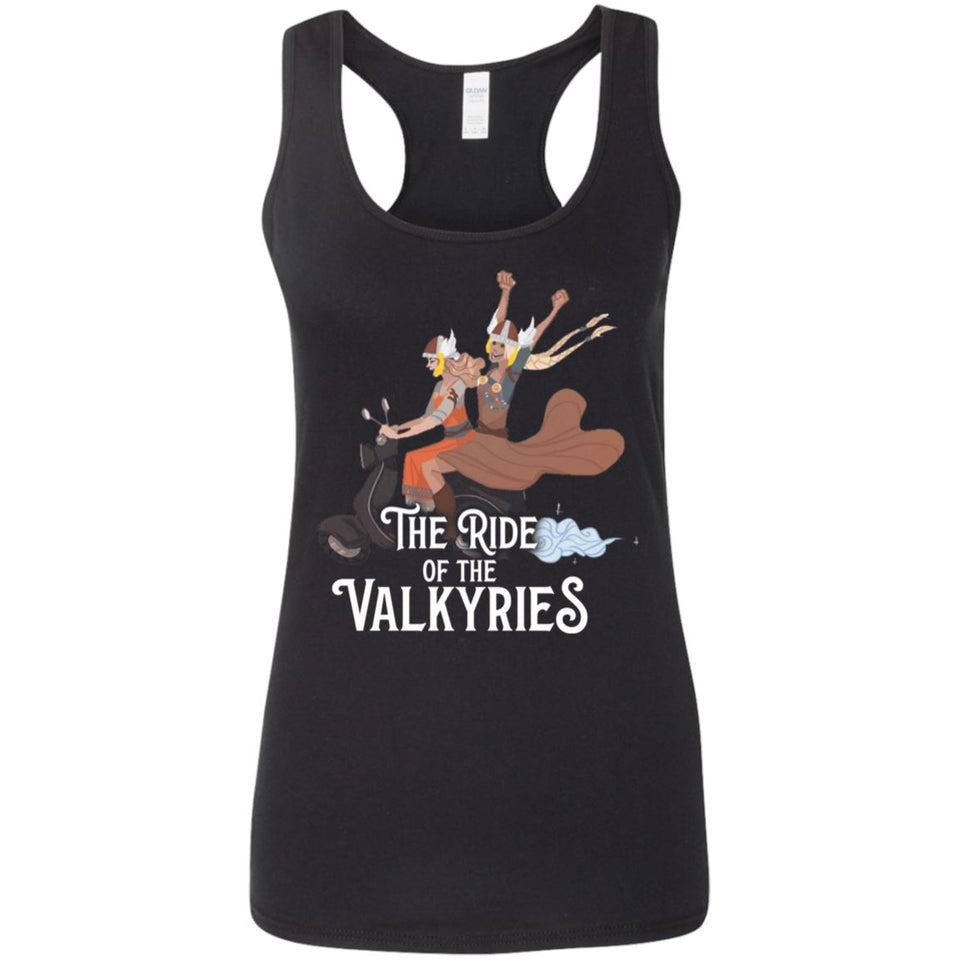 Shieldmaiden, Viking, Norse, Gym t-shirt & apparel, The Valkyries, FrontApparel[Heathen By Nature authentic Viking products]Ladies' Softstyle Racerback TankBlackS